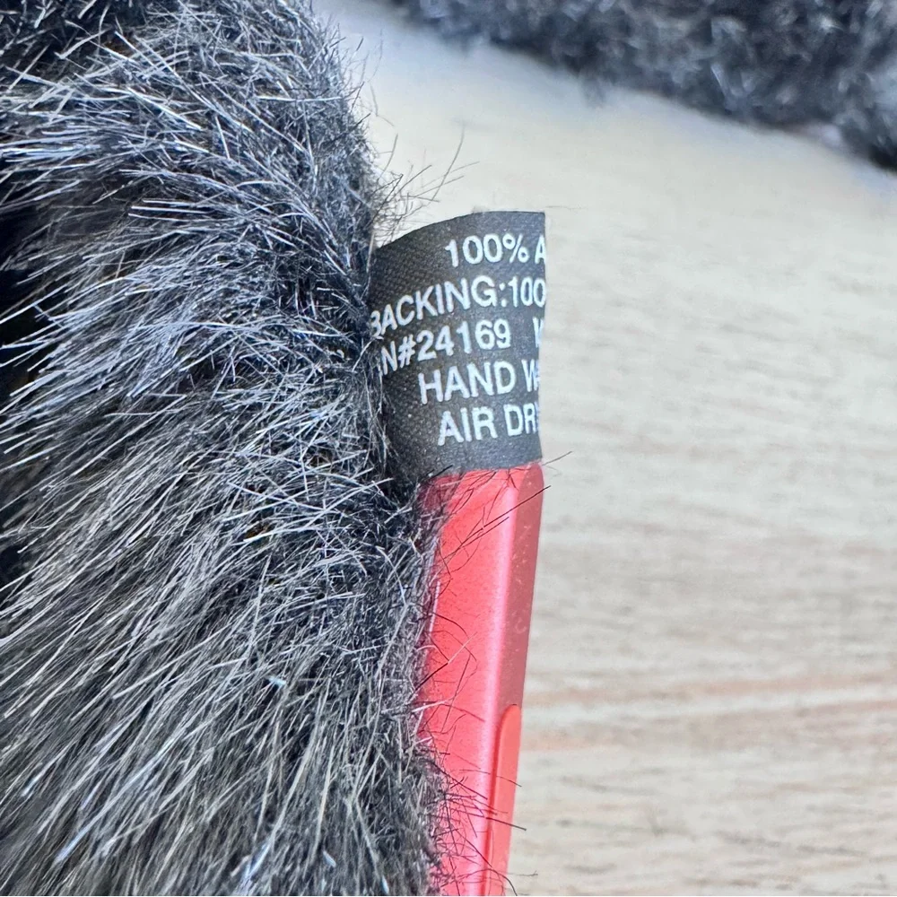 Ben Berger Luxury Black Faux Fur Scarf Pull‎ Thru Tippet Wrap Evening Formal